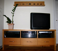 Medien-Möbel Buche massiv