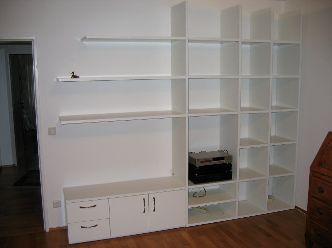 Einbauwand Wei&szlig;-Lack