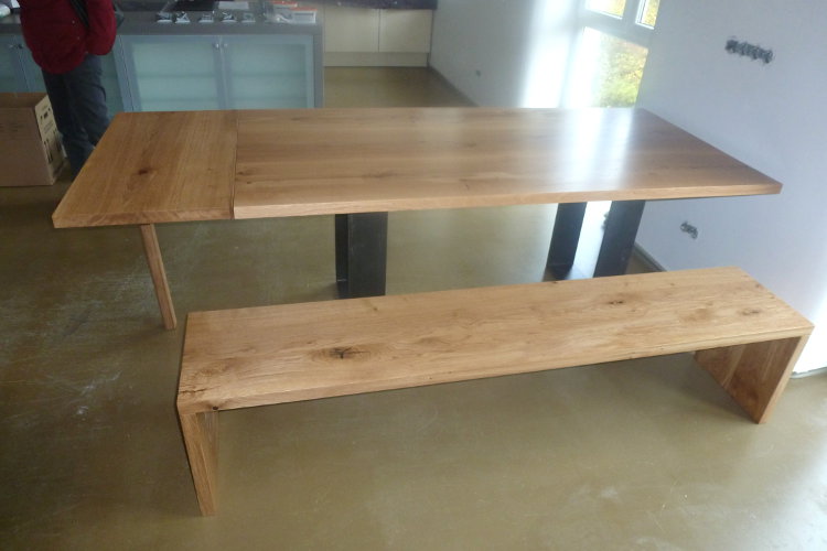 Ess-Tisch Wild-Eiche massiv