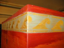 Möbel-Detail vergoldete Bordüre